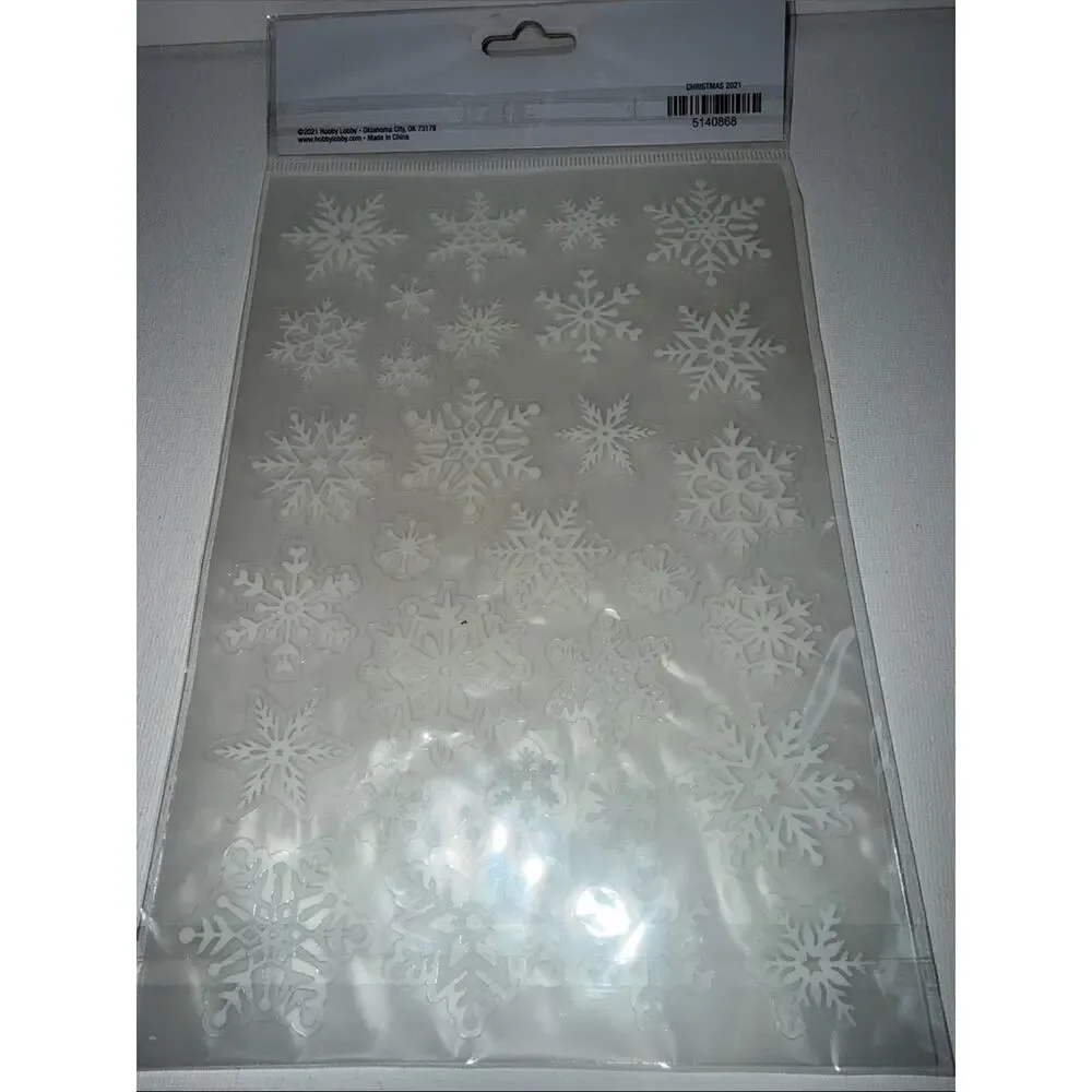 Hobby Lobby White Snowflake Sticker Sheets